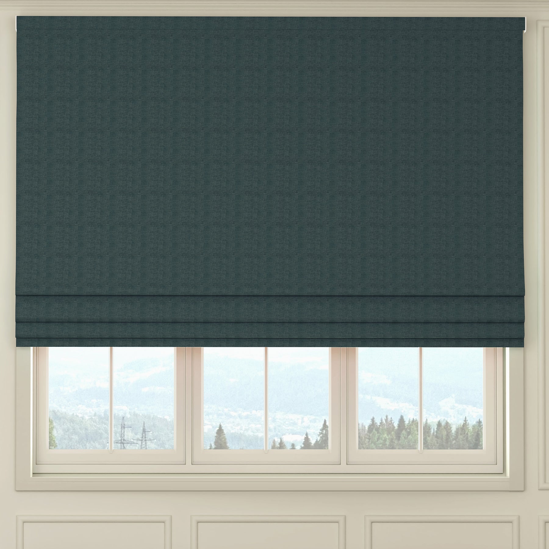 HOUSE Llewelyn-Bowen Tetbury Made To Measure Roman Blind Deep Atlantic