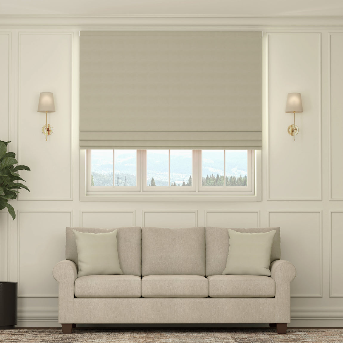 HOUSE Llewelyn-Bowen Tetbury Made To Measure Roman Blind Linen