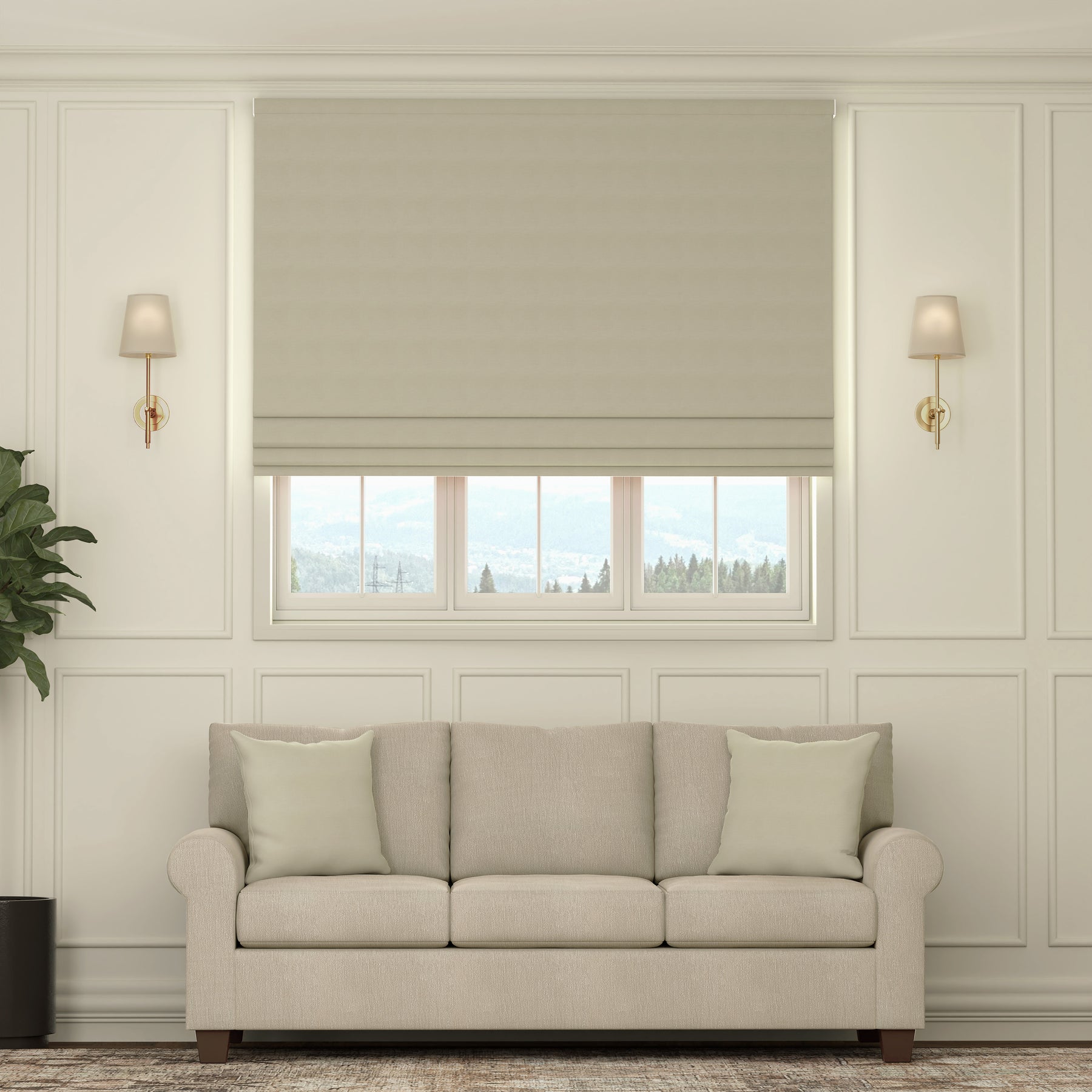 HOUSE Llewelyn-Bowen Tetbury Made To Measure Roman Blind Linen