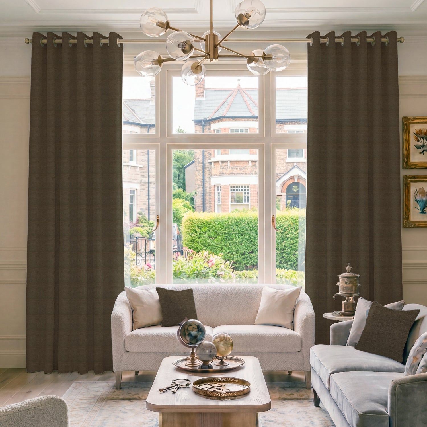 HOUSE Llewelyn-Bowen Tetbury Made To Measure Curtains Chestnut