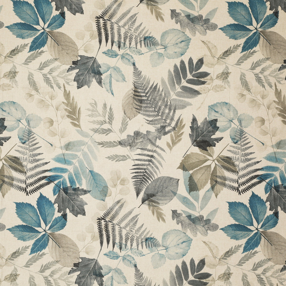 ANTE DECOR Folium Fabric Prussian