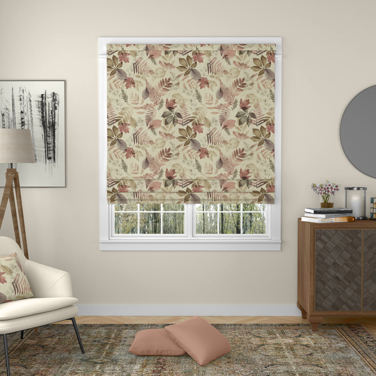ANTE DECOR Folium Made To Measure Roman Blind Berry