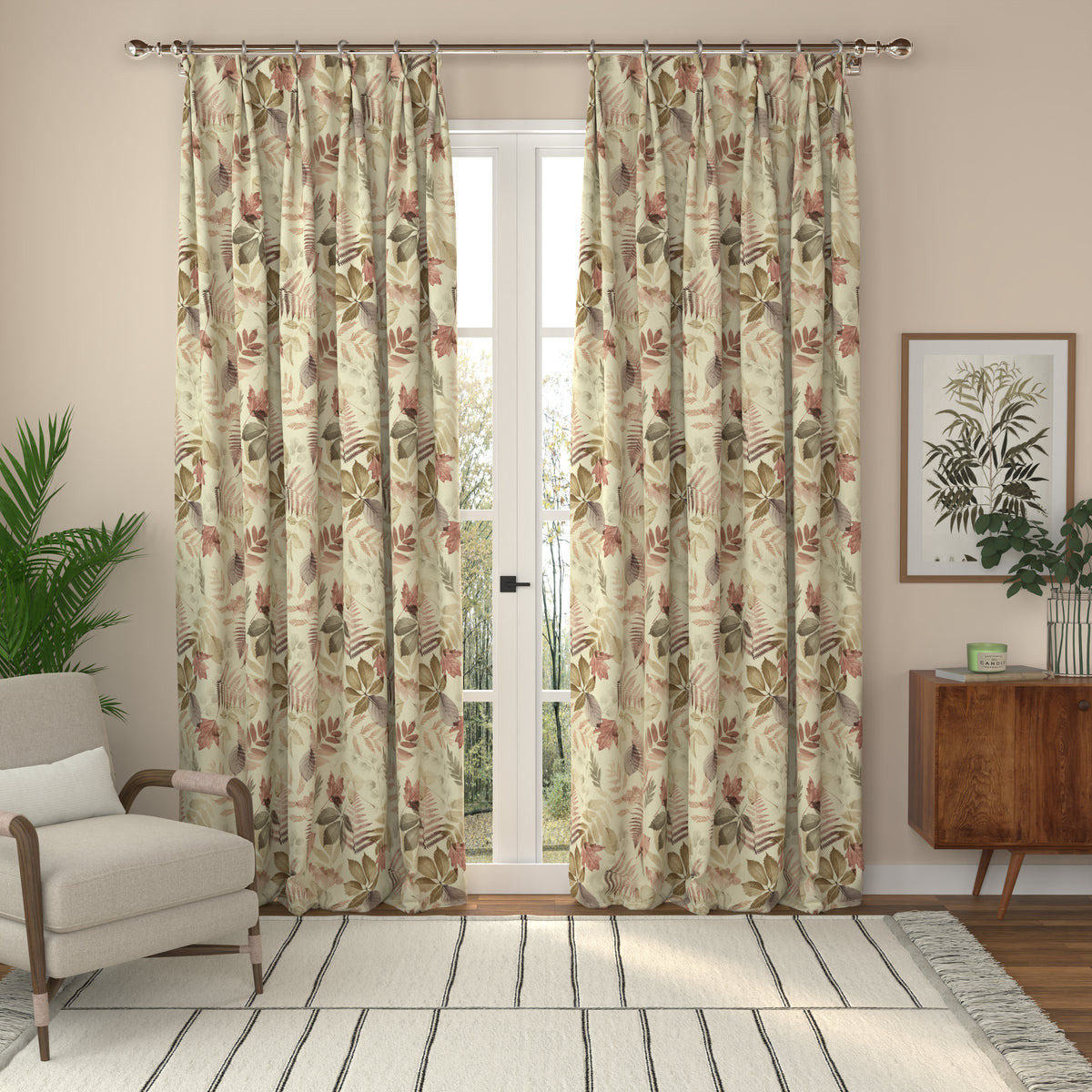 ANTE DECOR Folium Made To Measure Roman Blind Berry