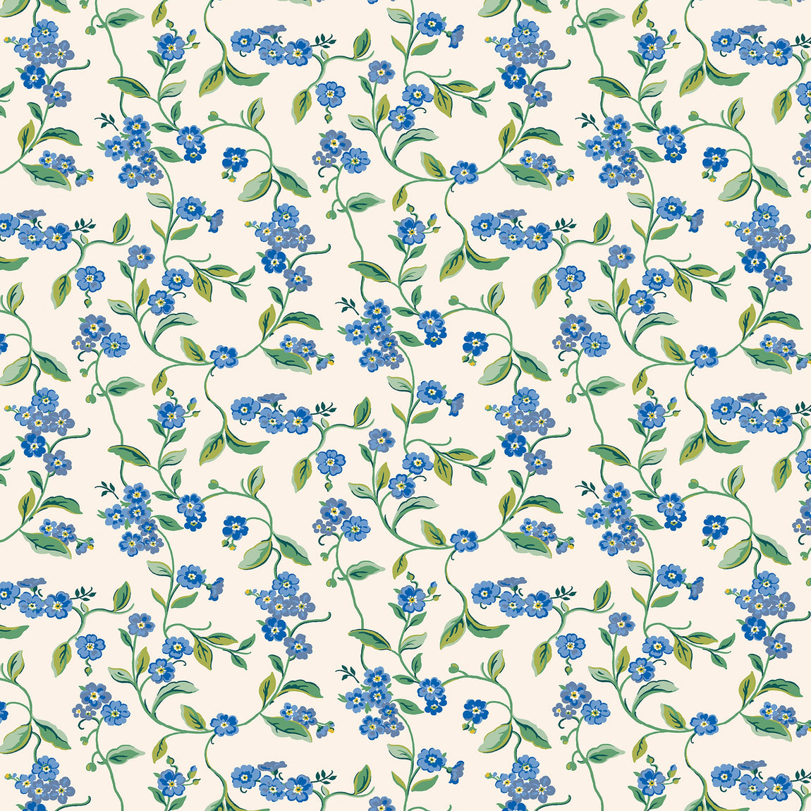 Cath Kidston Forget Me Not Made to Measure Curtain Blue
