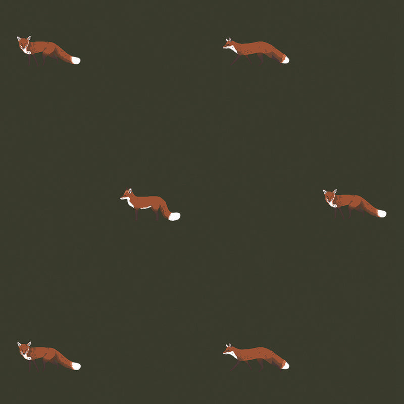 Sophie Allport Foxes Made to Measure Roller Blind Forest Green