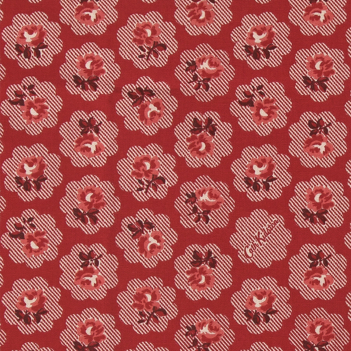 Cath Kidston Freston Rose Made to Measure Curtain Red