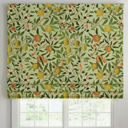 ANTE DECOR Fruit Orange Printed Cotton Made To Measure Roman Blind Pistachio