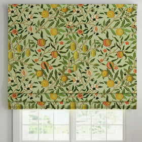 ANTE DECOR Fruit Orange Printed Cotton Made To Measure Roman Blind Pistachio