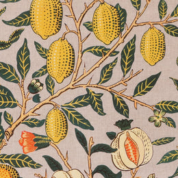 William Morris Fruit Orange Printed Cotton Fabric Orange