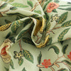 William Morris Fruit Orange Printed Cotton Fabric Pistachio