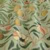 William Morris Fruit Orange Printed Cotton Fabric Pistachio