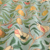 William Morris Fruit Orange Printed Cotton Fabric Cornflower Blue