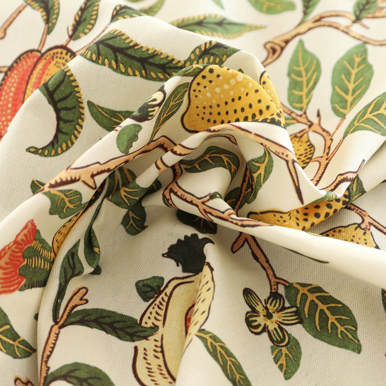 ANTE DECOR Fruit Orange Printed Cotton Made To Measure Curtains Summer
