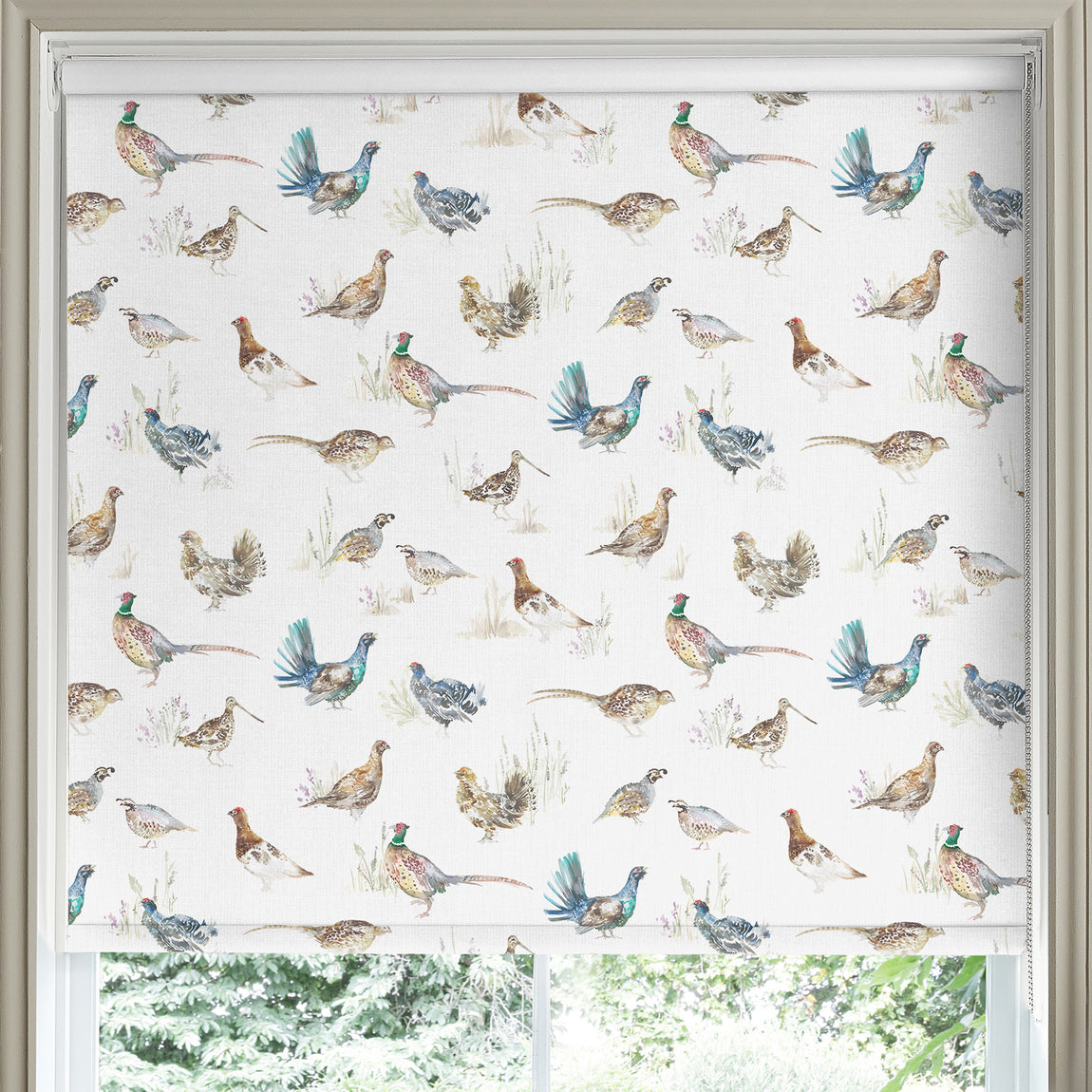 Voyage Gamebirds Made to Measure Blackout Roller Blind Cream