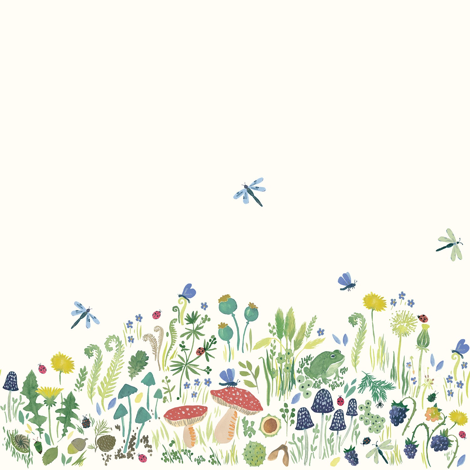 Wee Blue Bell Garden Explorer Panel Translucent Made To Measure Roller Blind Spring