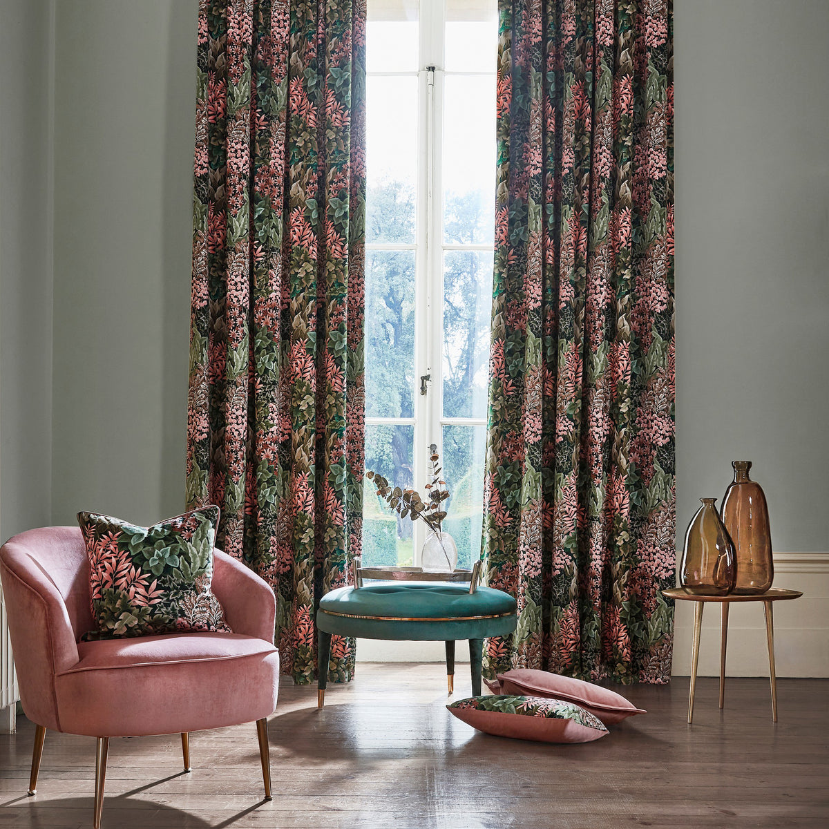 Prestigious Textiles Garden Wall Fabric Coral
