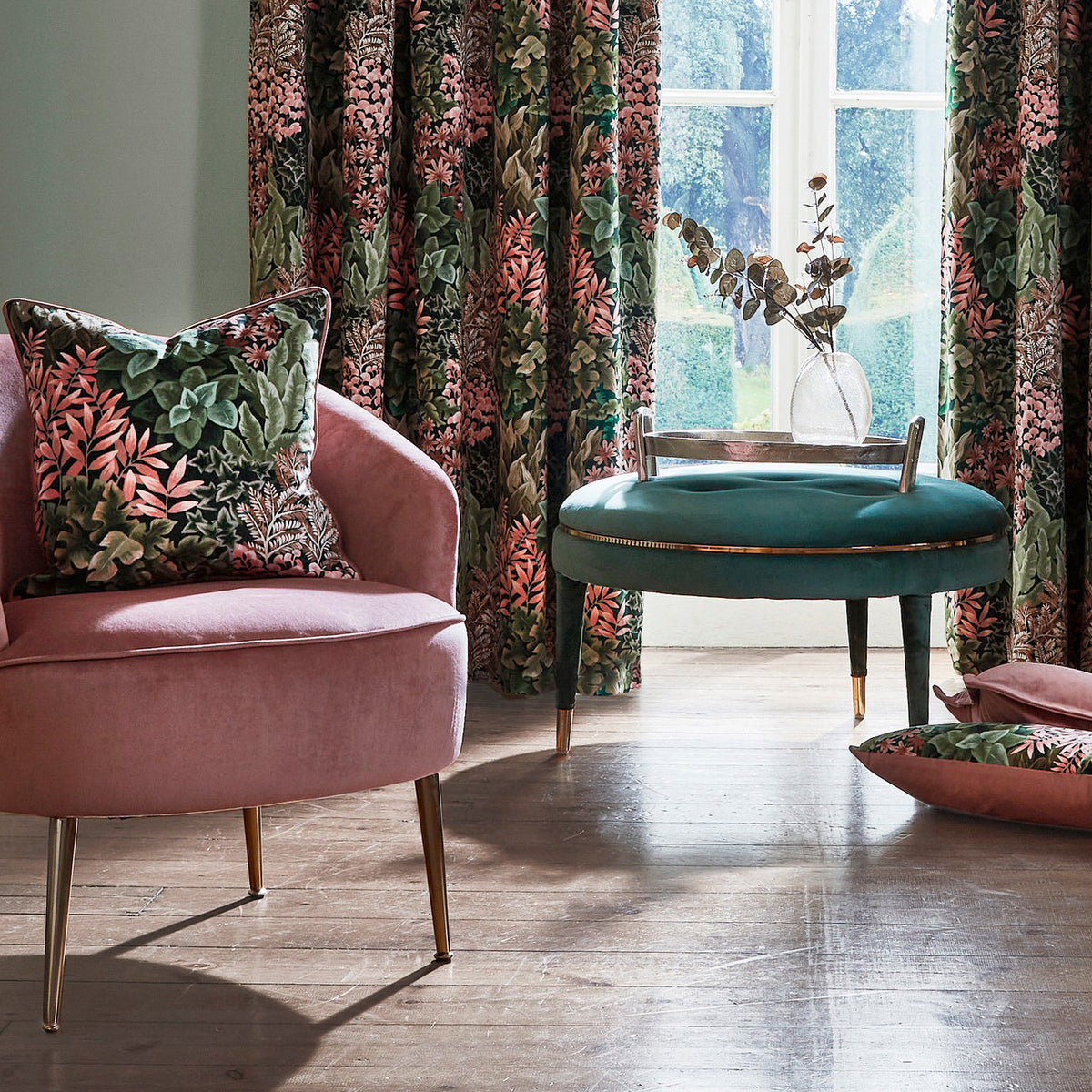 Prestigious Textiles Garden Wall Fabric Coral