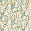 Golden Lily Fabric Linen Teal