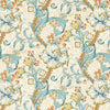 Golden Lily Fabric Linen Teal