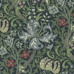 William Morris Golden Lily Fabric Blue