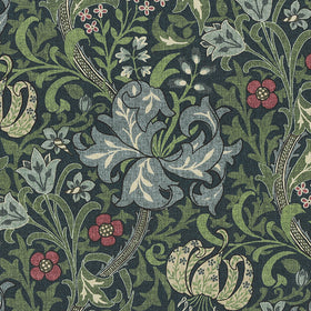William Morris Golden Lily Fabric Blue