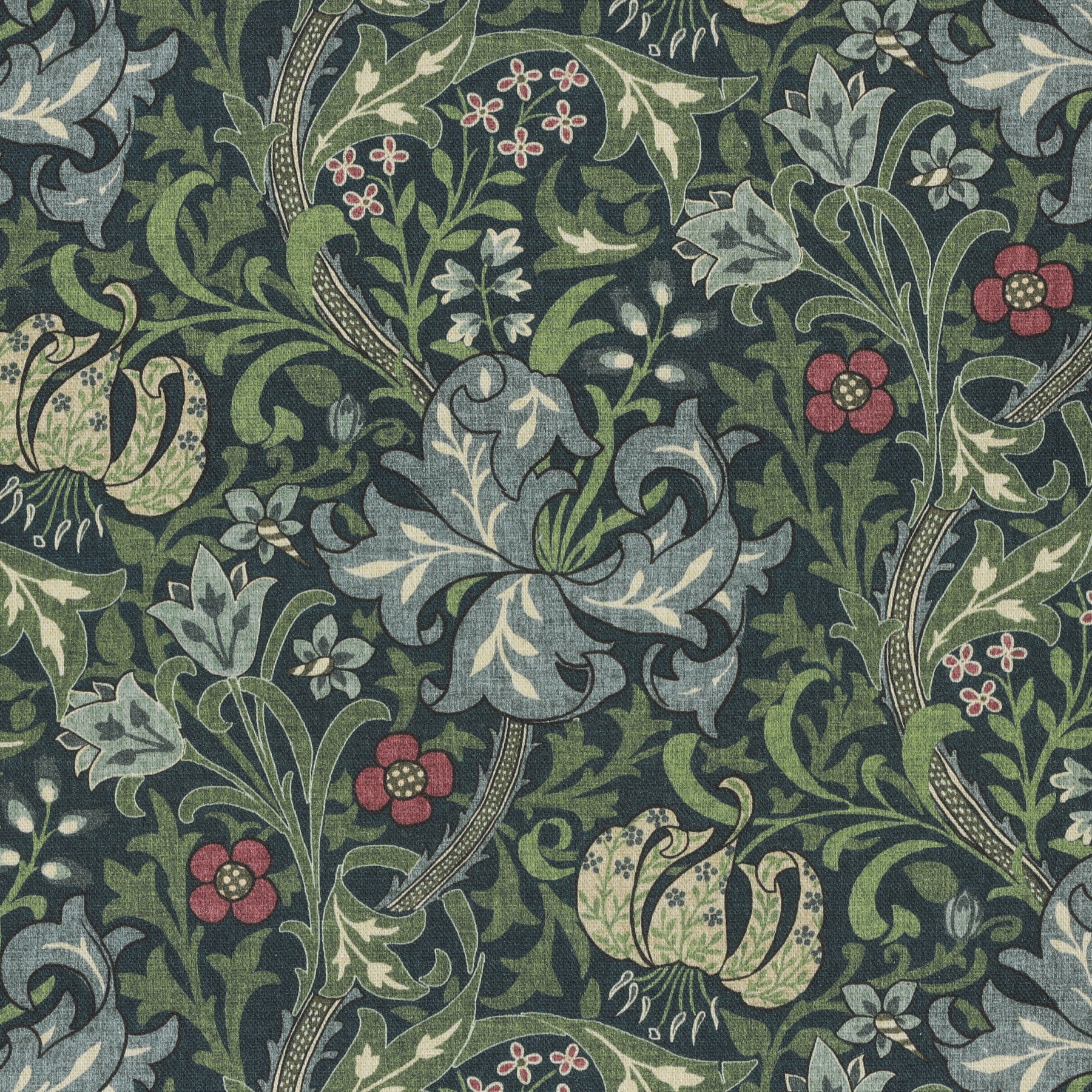William Morris Golden Lily Made To Measure Roman Blind Blue