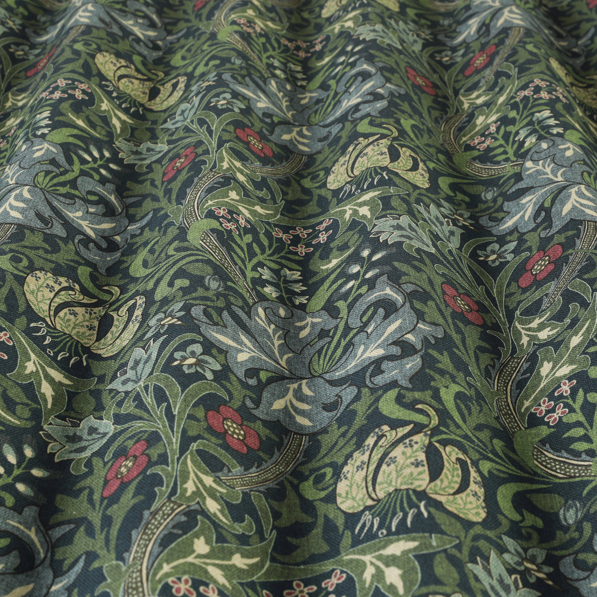 William Morris Golden Lily Made To Measure Roman Blind Blue