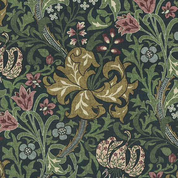 William Morris Golden Lily Fabric Ochre