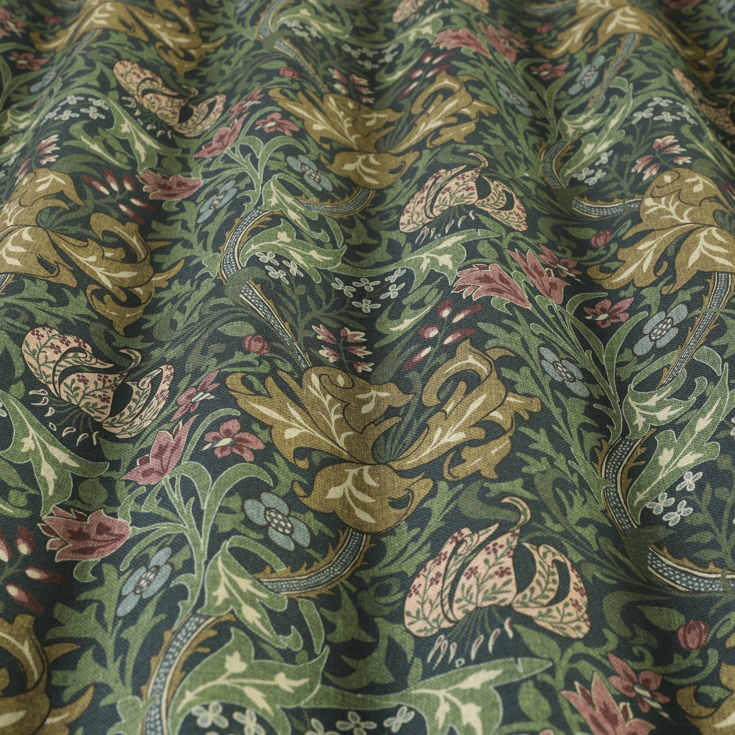 William Morris Golden Lily Made To Measure Curtains Ochre