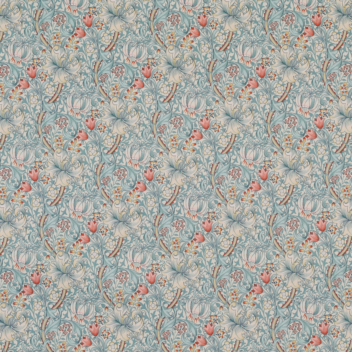 William Morris Golden Lily Outdoor Fabric Cornflower