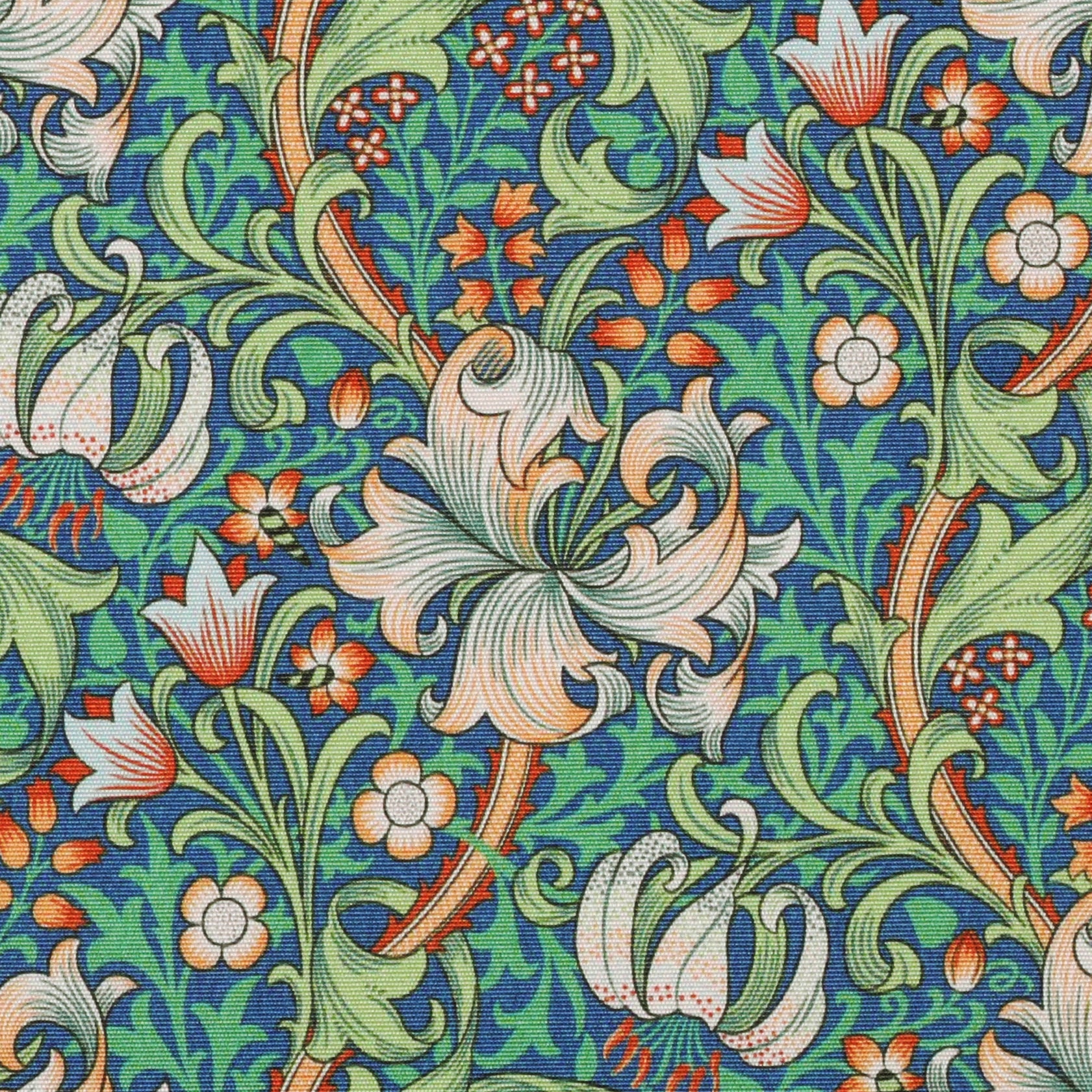 William Morris French Blue Golden Lily Outdoor Fabric Terrys william-morris-french-blue-golden-lily-outdoor-fabric-terrys