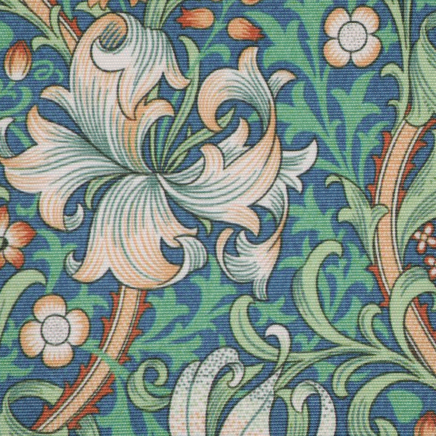 William Morris Golden Lily Outdoor Fabric French Blue
