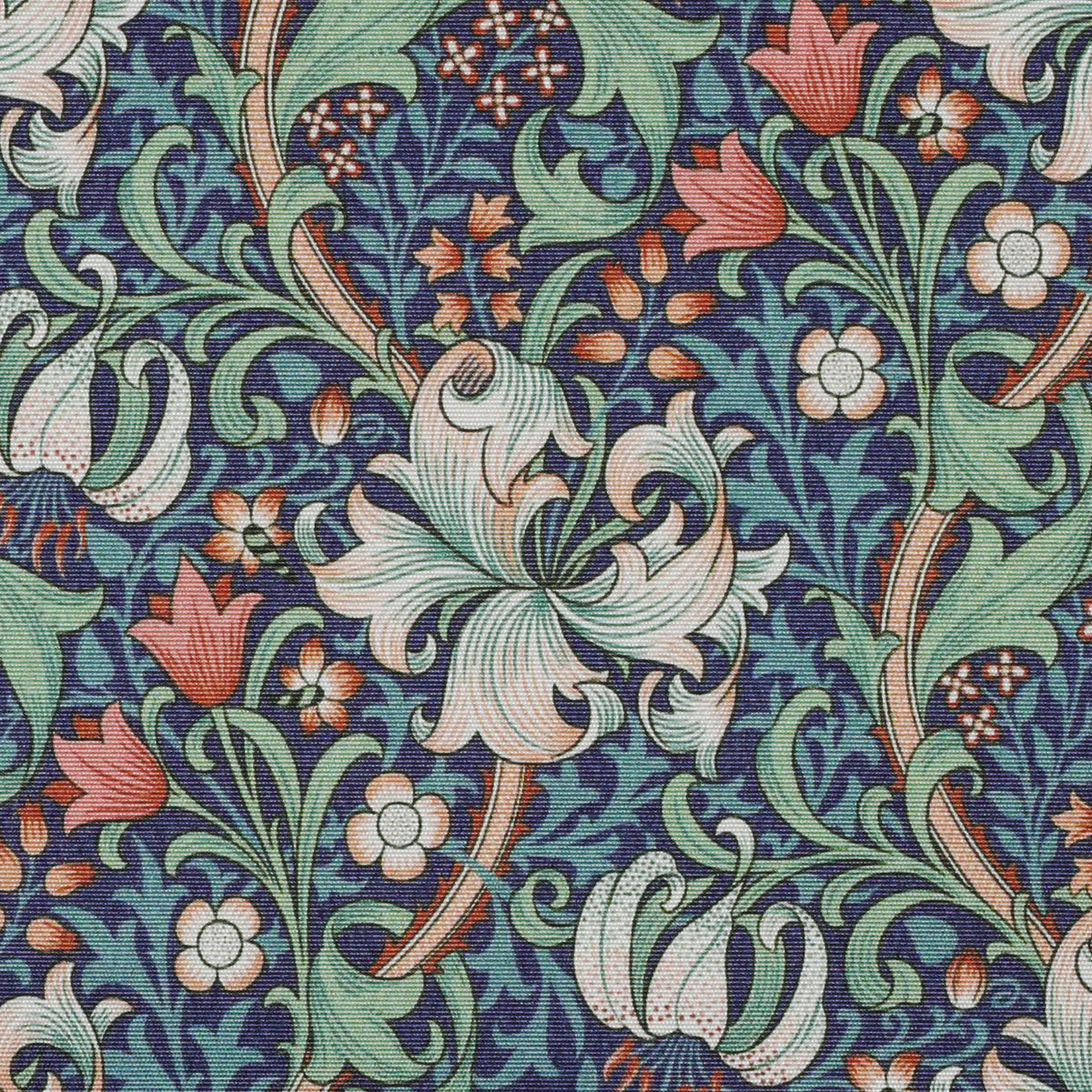 William Morris Golden Lily Outdoor Fabric Midnight