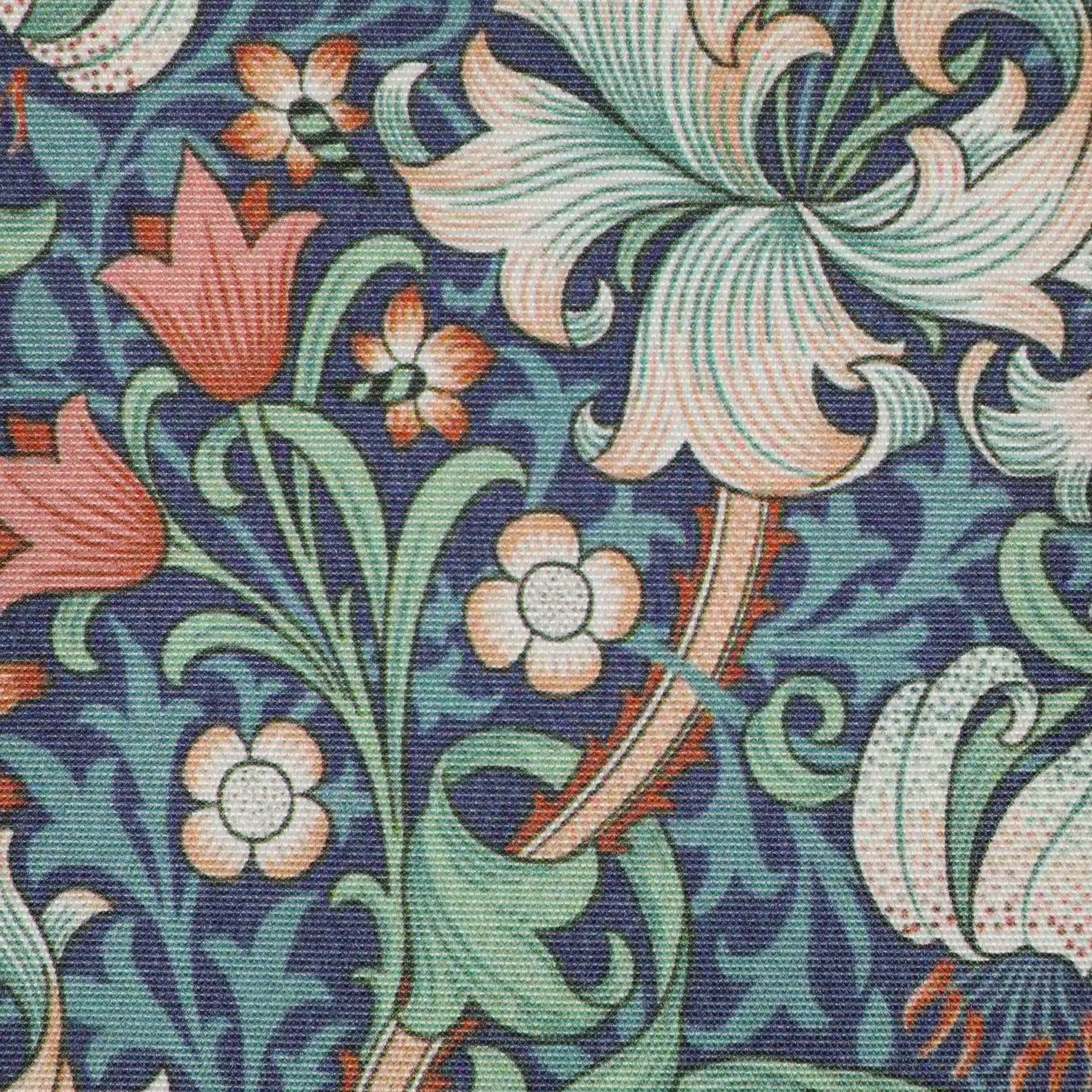 William Morris Midnight Golden Lily Outdoor Fabric | Terrys
