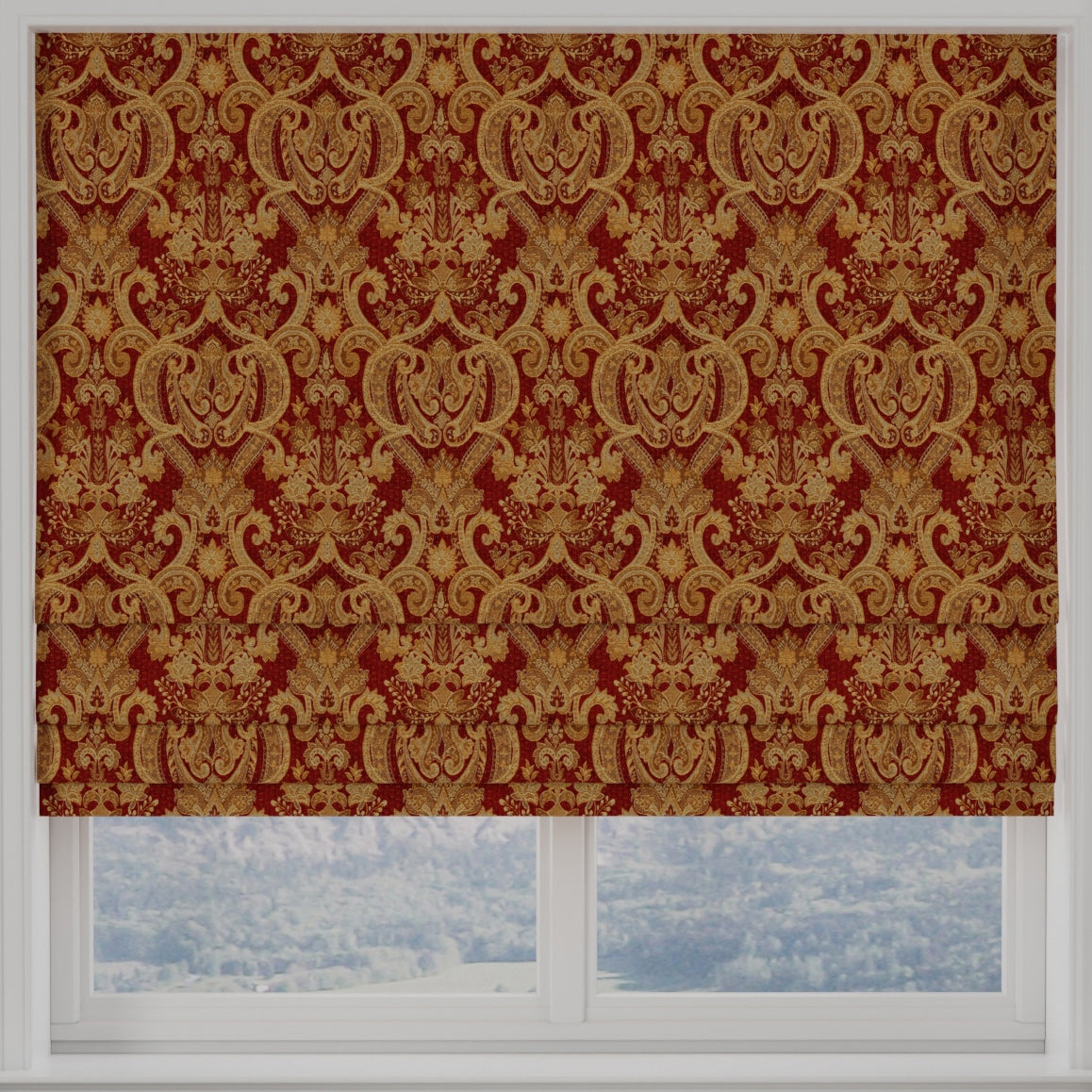 Grafton Made To Measure Roman Blind Red