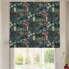 Linda Barker Grandi Floral Velvet Made To Measure Roman Blind Kingfisher