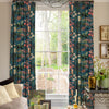 Linda Barker Grandi Floral Velvet Made To Measure Curtains Kingfisher