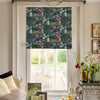 Linda Barker Grandi Floral Velvet Made To Measure Curtains Kingfisher