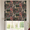 Linda Barker Grandi Floral Velvet Made To Measure Roman Blind Silver Lavender