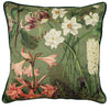 Linda Barker Grandi Floral Velvet 45cm x 45cm Filled Cushion Sage