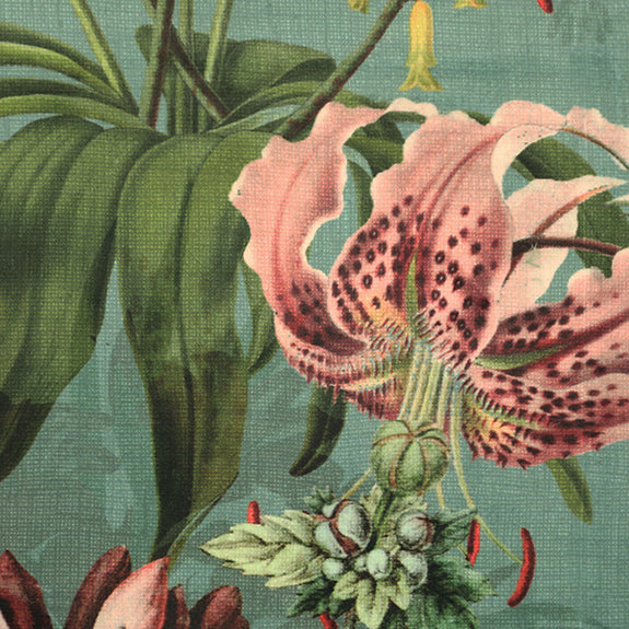 Linda Barker Grandi Floral Velvet Fabric Celadon