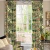 Linda Barker Grandi Floral Velvet Made To Measure Curtains Sage