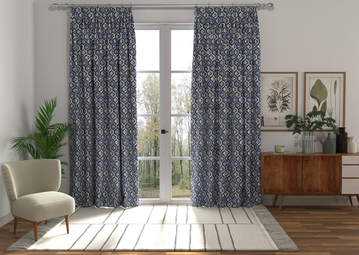 Gusta Made to Measure Curtain Navy