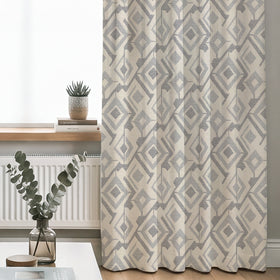 ANTE DECOR PREMIUM Haze Woven Made To Measure Curtains Grey