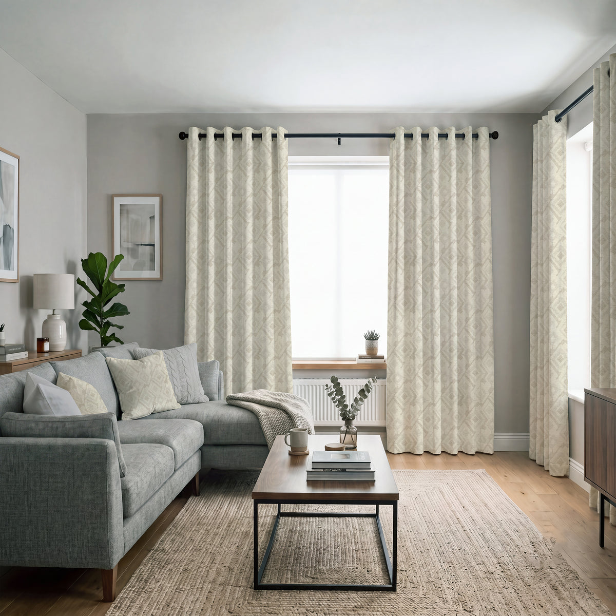 ANTE DECOR PREMIUM Haze Woven Made To Measure Curtains Lino