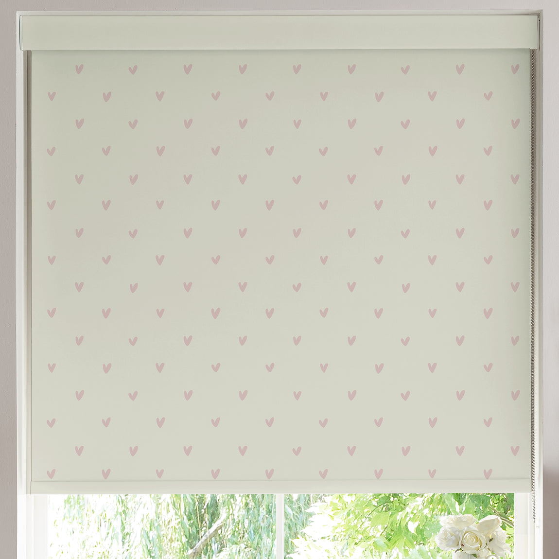 Sophie Allport Hearts Made to Measure Blackout Roller Blind Blush