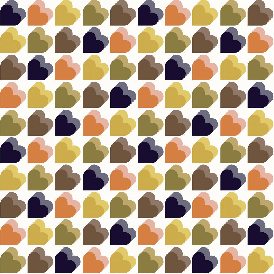 Orla Kiely Love Hearts Made to Measure Blackout Roller Blind Multi