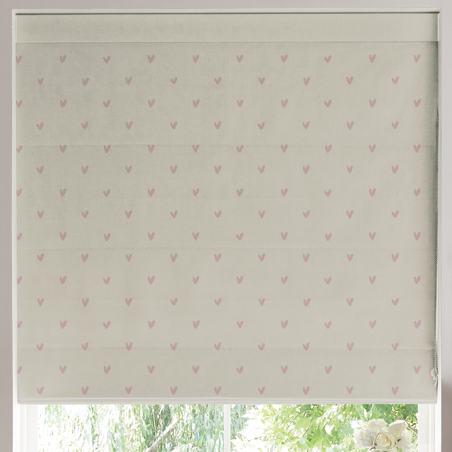 Sophie Allport Hearts Made to Measure Roman Blind Blush
