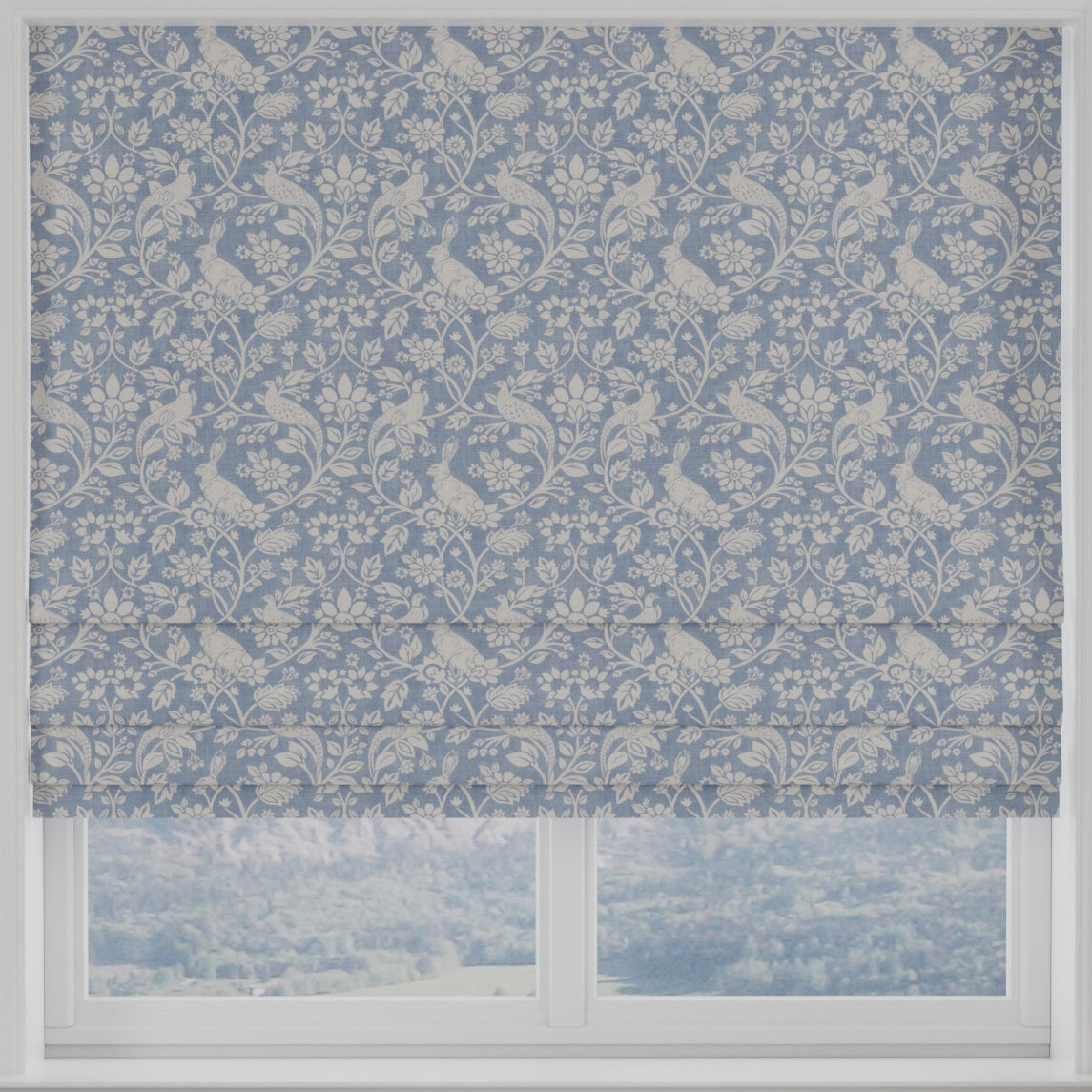 Heathland Made to Measure Roman Blind Indigo
