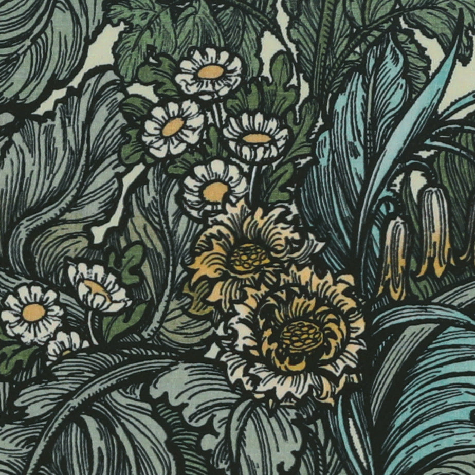 HOUSE Llewelyn-Bowen Hedgerovia Printed Velvet Made To Measure Roman Blind Tropicana